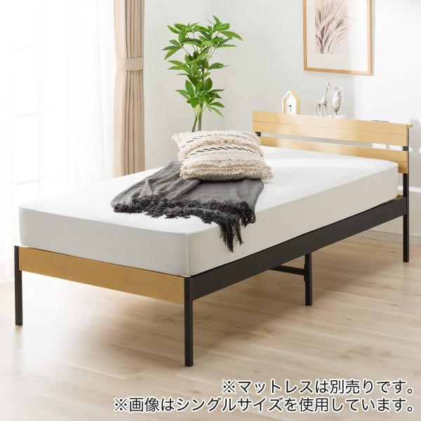 ニトリ（NITORI） すのこセミダブルベッドフレーム(XB101 LBR/BK