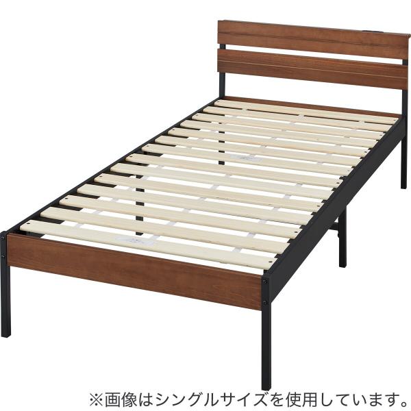 ニトリ（NITORI） すのこセミダブルベッドフレーム(XB101 MBR/BK