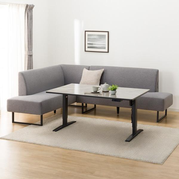 ダイニングソファ1P ベージュ KAGUWORLD ダイニング テーブル セット ソファー L字 1Pソファ