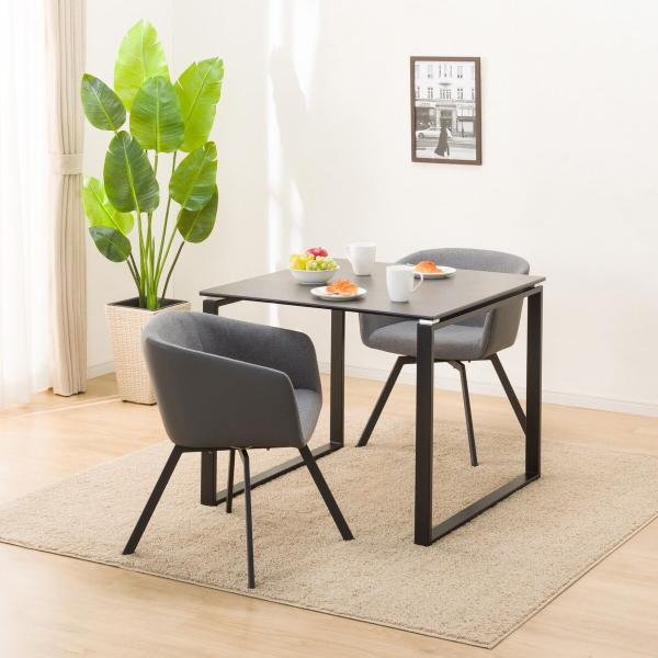 ニトリ（NITORI） ダイニングテーブル3点セット(DTセーラル90 GY/DGY