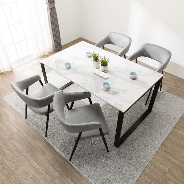 ニトリ（NITORI） ダイニングテーブル5点セット(DTセーラル150 WH
