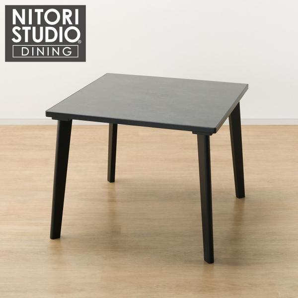 9月中限定【美品】ガラステーブル ニトリ NITORI ニトリ セラミックトップテーブル(NコレクションT-12 90A BK/GY