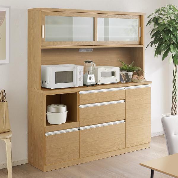 ニトリ（NITORI） 半透明ガラスのキッチンボード (幅159.5cm NA