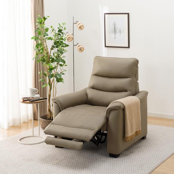 【展示品 極美品】ニトリ　電動リクライニングソファ　Nビリーバー　USBポート付 ニトリ 1人用電動リクライニングソファ(Nビリーバ3 革 MO) : ニトリ