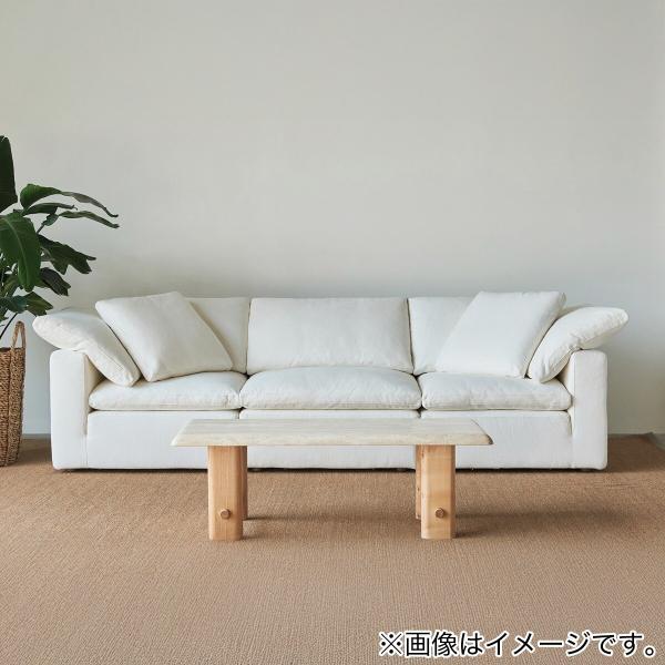 大幅値下げ　ニトリ3人掛けフェイクレザーソファ、オットマンセット（そこそこ美品） 大幅値下げ ニトリ3人掛けフェイクレザーソファ、オットマン