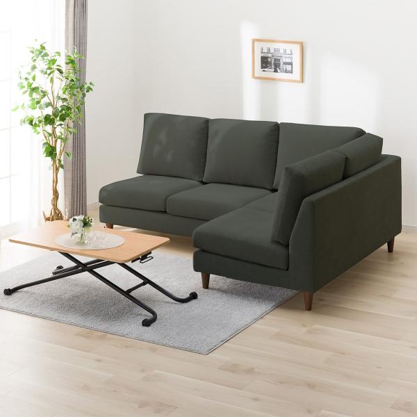 ニトリ（NITORI） 布張り左コーナーソファ(CS03 SD GR/MBR) : ニトリ