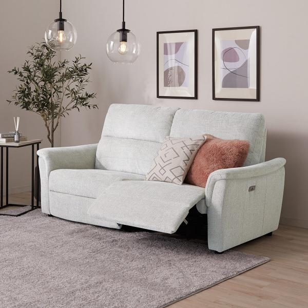 ニトリ 3人掛け電動布張りリクライニングソファ(KK6133 LGY