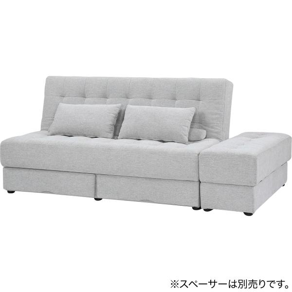 ニトリ（NITORI） ソファベッド ボルスター付き + スツールセット 布