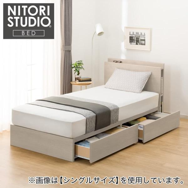 ニトリ　ダブルベッドフレーム　引き出し収納付き nitori-net_2190600004565