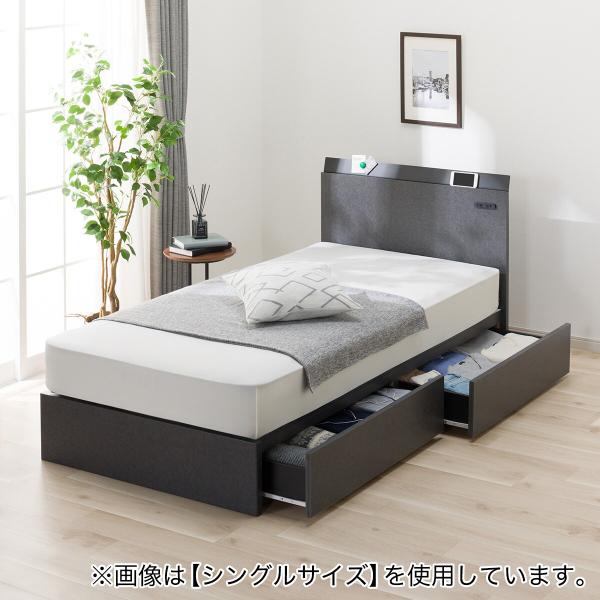 ニトリ ベッドフレーム アザン浅型 クイーン ベッド 家具 d2829 ニトリ ベッド クイーンベッドフレーム(アザン3 浅型/LBR) 収納