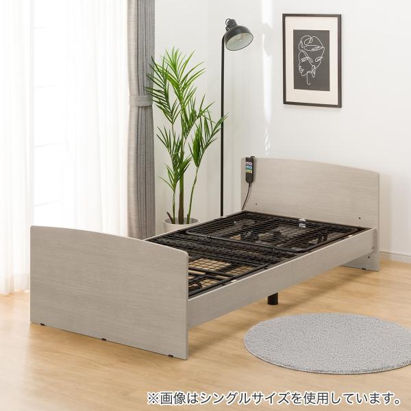 ニトリ（NITORI） 電動セミダブルベッドフレーム(ライズ3 2M-F GY