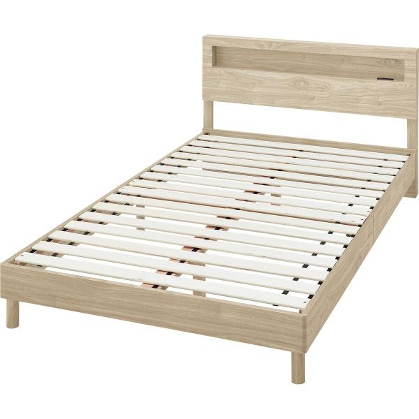 【美品】ニトリ　ベッドフレーム　セミダブル ニトリ（NITORI） セミダブルベッドフレーム(ヘンリック 棚