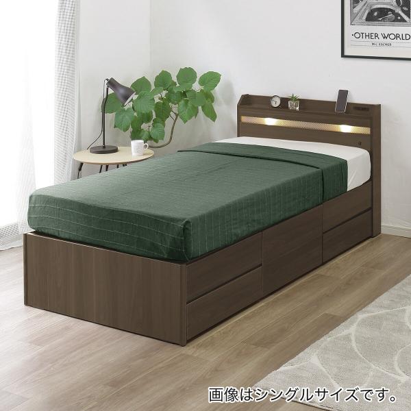 ニトリ ダークブラウン セミダブル ベッドフレーム ニトリ（NITORI） セミダブル 豊富な収納力のチェストベッド (ダーク