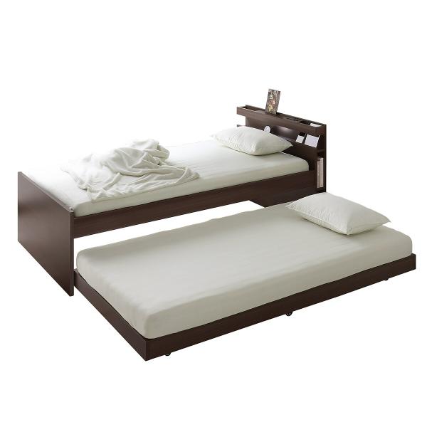 ■■ニトリ公式サイト■■ヘッドボードに便利な棚収納　ライト付きコンセント付　下段ベッド収納可能なキャスター付ツインベッド便指定や引取りサービスなどの有料サービスをご希望の場合は、こちらの画面上でご希望のサービスを選択してカートにお入れくださ...