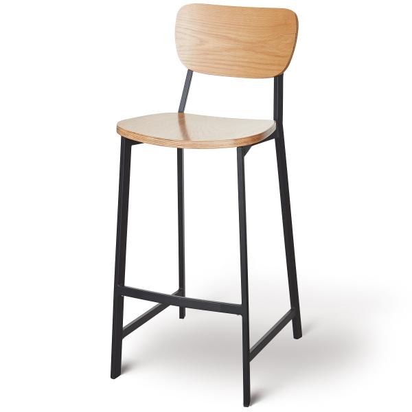 ニトリ（NITORI） スチール脚バーチェア(B99972 OAK) カウンターチェア