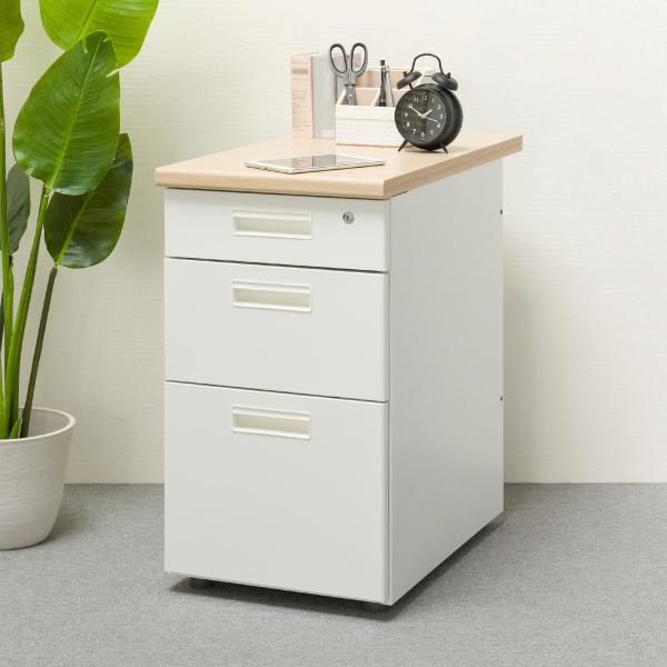 ニトリ（NITORI） 脇机(3段 GD-01 OAK/WH) : ニトリ Yahoo!店 - 通販