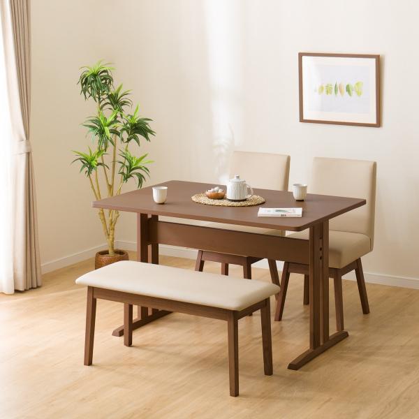 ニトリ ダイニングテーブル4点セット(TLEG SI01G 120/回転式