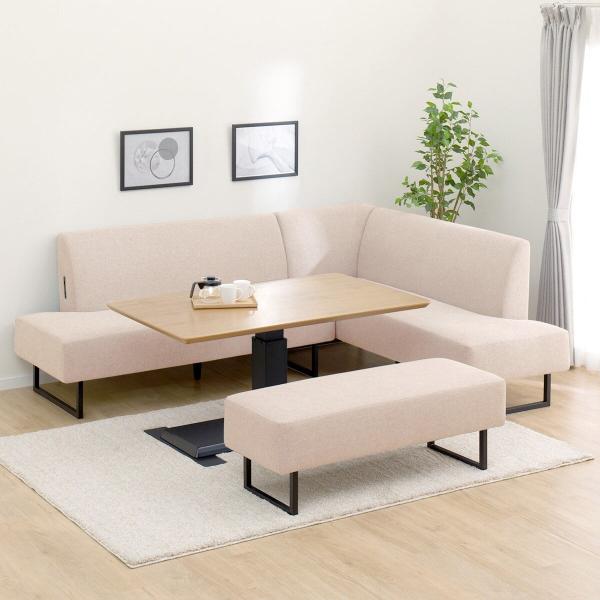 NITORI リビング ダイニング ソファセット ニトリ（NITORI） リビングダイニングセット4点セット(LC004 135 LB/左