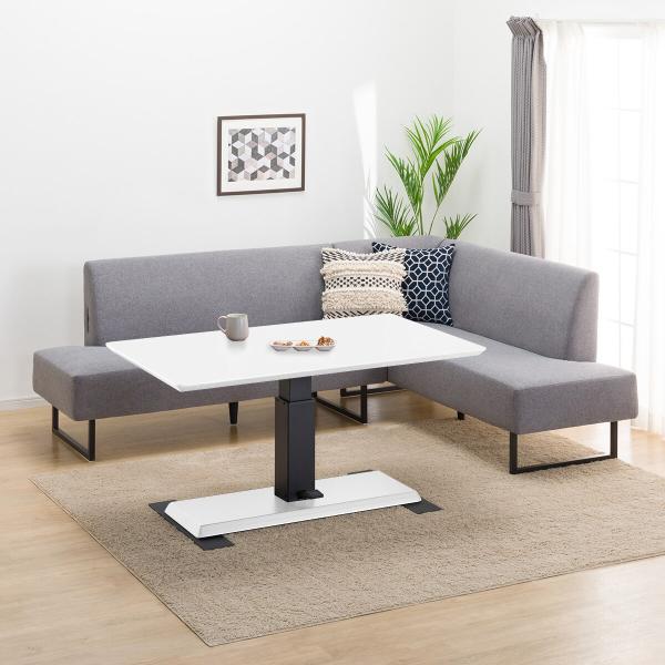 【銀時さま専用】【3点セット】ニトリ ダイニングテーブル&チェア&ソファセット ニトリ 昇降リビングダイニングテーブル3点セット(LC-004 135 WH/左