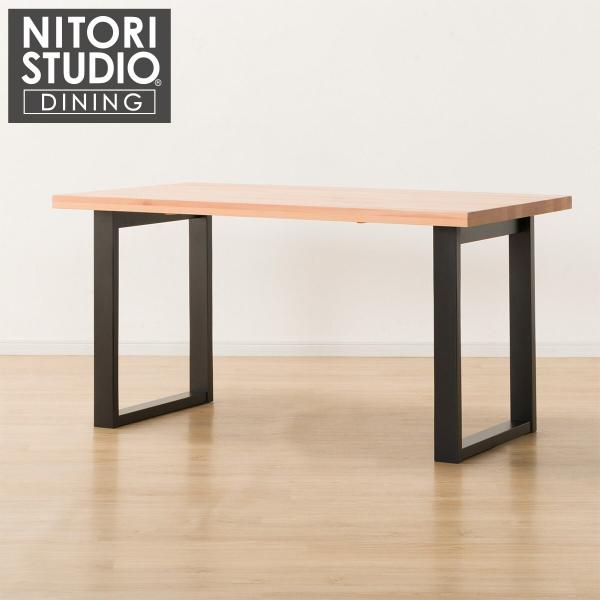 ニトリ 幅135 ダイニングテーブル(NコレクションT-06U 135NA/BK