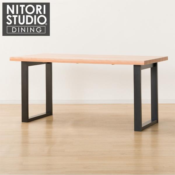 ニトリ 幅150 ダイニングテーブル(NコレクションT-06U 150NA/BK ニトリ 幅150 ダイニングテーブル(NコレクションT-06U 150NA/BK
