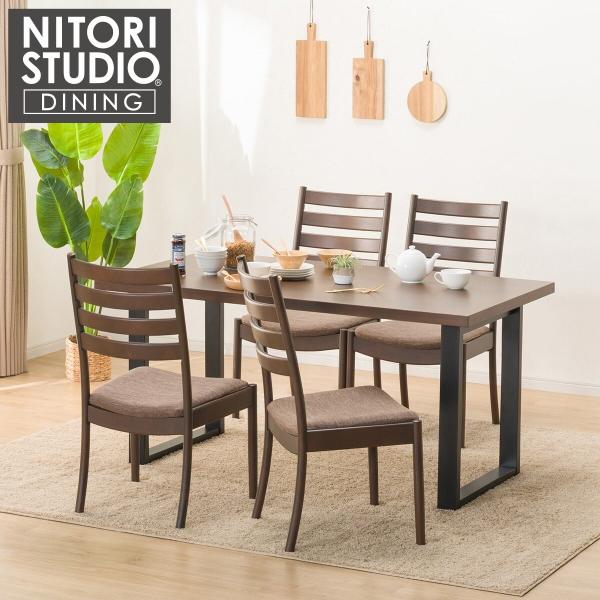 2極タイプ ダイニングテーブル5点セット(NコレクションT-06U 150 MBR
