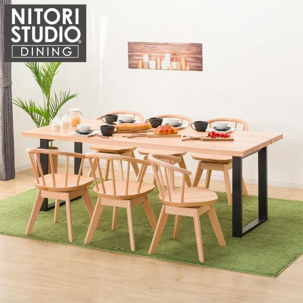 ニトリ（NITORI） ダイニングテーブル7点セット(NコレクションT-06U 
