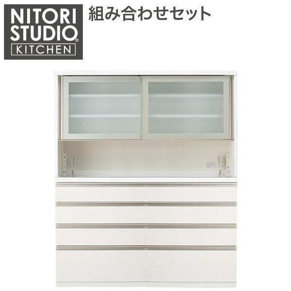 ニトリ（NITORI） 幅160cm KBリガーレセットWH(GH-160KB/D50-160WT/H50
