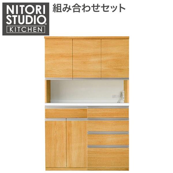 ニトリ 幅120cm KBリガーレセットLBR(TH-120KB/D50-120W/H50-60T
