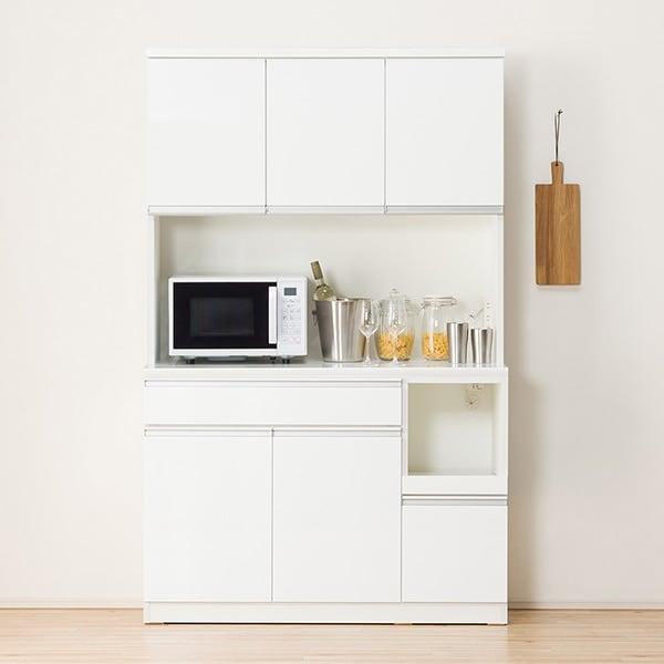 ニトリ（NITORI） 幅120cm キッチンボード( レジューム120-2TF-H WH