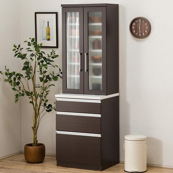 ニトリNITORI キッチンボード 100KB DBR ブラウン食器棚