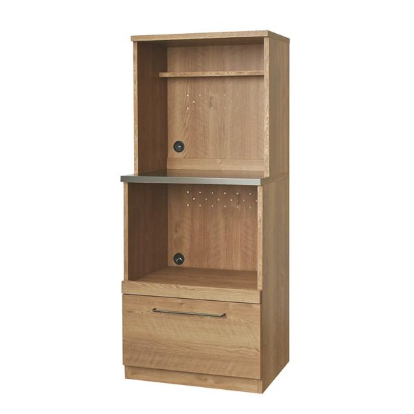 【美品】【メンテナンス済】ニトリ　ミドルレンジボード　レンジ台　キャビネット ニトリ（NITORI） 特殊鋼板天板 ヴィンテージ風ミドルレンジボード (NA