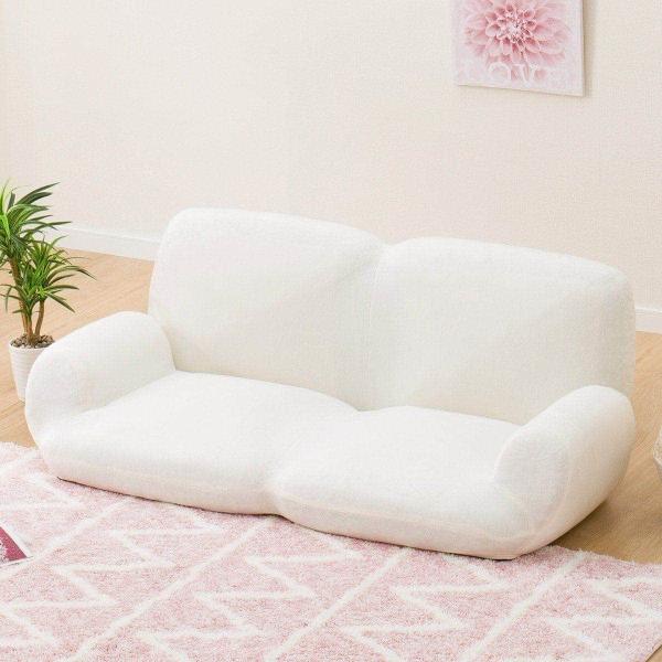 【送料込み|最安値】ローソファ ふっくらパン シュガー (WH) ニトリ（NITORI） 肘付きローソファ ふっくらパン シュガー (WH