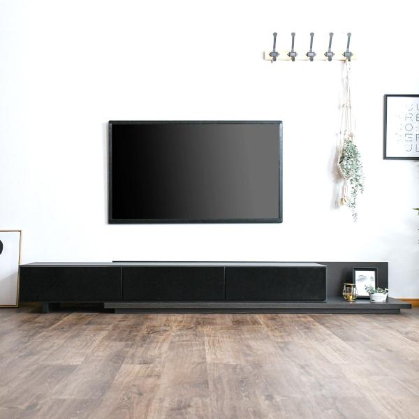 ニトリ 伸縮ローボード (幅179.5〜300cm BK/BK) テレビ台 TV台 ニトリ 伸縮ローボード (幅179.5〜300cm BK/BK) テレビ台 TV台
