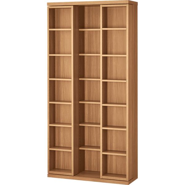 ニトリ（NITORI） Wスライド本棚(S BS002 LBR) 書棚 ラック シェルフ