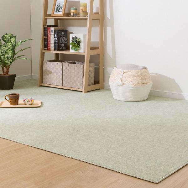 モカ 4.5帖 ニトリ ほこりがとれやすい 折りたたみカーペット ラグ ニトリ（NITORI） ほこりがとれやすい 折りたたみカーペット(GR 4.5帖