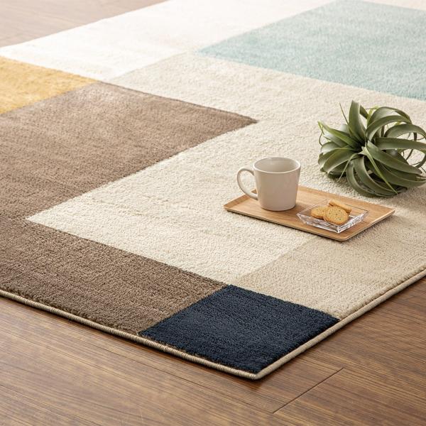 ニトリ ウィルトン織りラグ(133X190 ORW02) 柄物 カーペット 江戸間 約