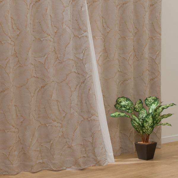 ニトリ 裏地付き遮光2級・遮熱カーテン(PK018 100X110X2) 2枚 両開き