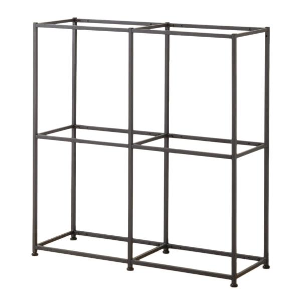 ニトリ シェルフMSシリーズ 基本シェルフ(2段2連 ブラック