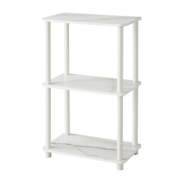 ニトリ（NITORI） システムラック3段(大理石柄 ホワイト) : ニトリ