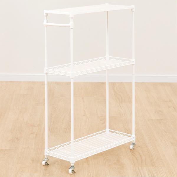 ニトリ　キッチンラック　ホワイトウォッシュ ニトリ スチールラックワゴン(MU2060 ホワイトウォッシュ) : ニトリ