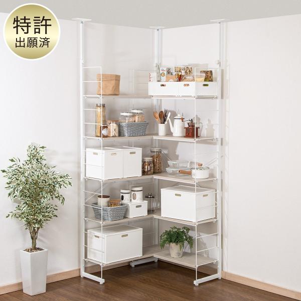 ニトリ ワイヤーシェルフNポルダ L型コーナー(幅80cm ホワイト ニトリ ワイヤーシェルフNポルダ L型コーナー(幅80cm ホワイト