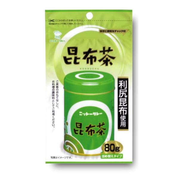 昆布茶 スタンドパック 80g袋 詰め替え用  (2) ニットーリレー 日東食品工業