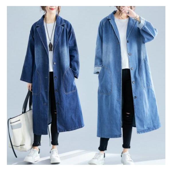 人気ランキング デニムコート レディース ロングコート チェスターコート 大きいサイズ カジュアル 秋 春 大人 上品 ゆったり ジャケット Fitnvs One Leaf 通販 Yahoo ショッピング