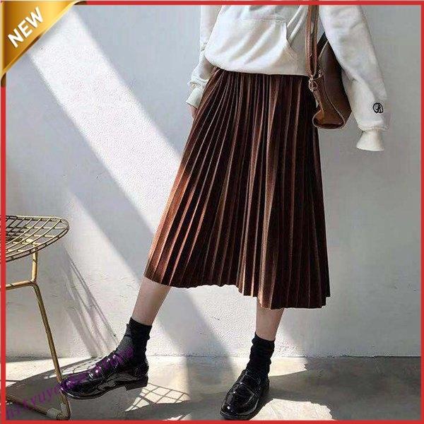 プリーツスカート ロング 大きいサイズ 秋 春 ロング丈 スカート フレアスカート マキシスカート プリーツ ミモレ丈 レディース コーデ Fitnvs One Leaf 通販 Yahoo ショッピング