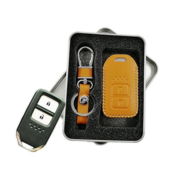 適用 ホンダ 純正 レザー スマート キーケース 専用 革キーホルダー フィット ヴェゼル など ブラウン Oguiaurbano Com