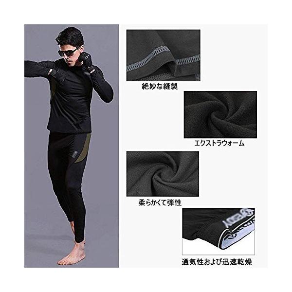 メンズ ヒートテック 保温肌着 長袖 裏起毛 冬 防寒インナー 上下 冬用 市場 セットあったかインナー 保温インナー