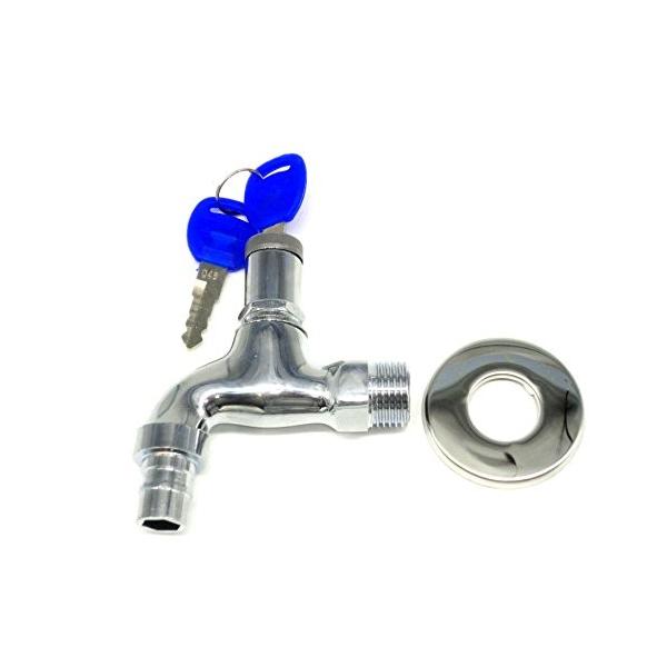 Bathamp Bath 鍵付き 蛇口 ガーデニング キー付き 水栓 水道栓 水道 共用 万能 いたずら