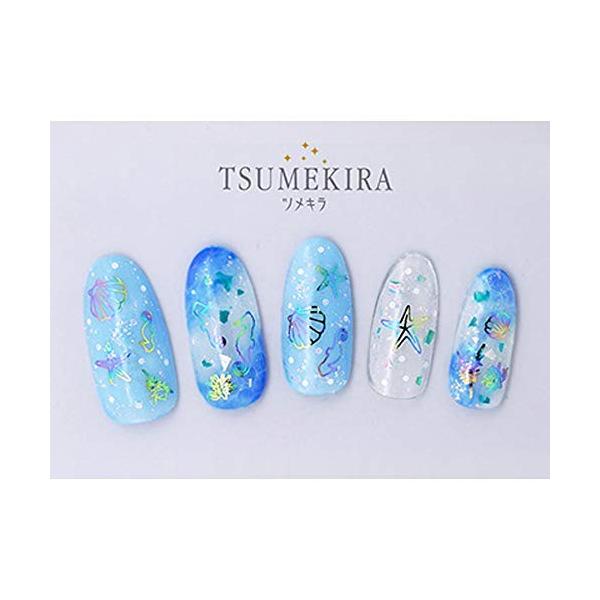 ツメキラ ネイル用シール パーツシェル レインボー お得セット