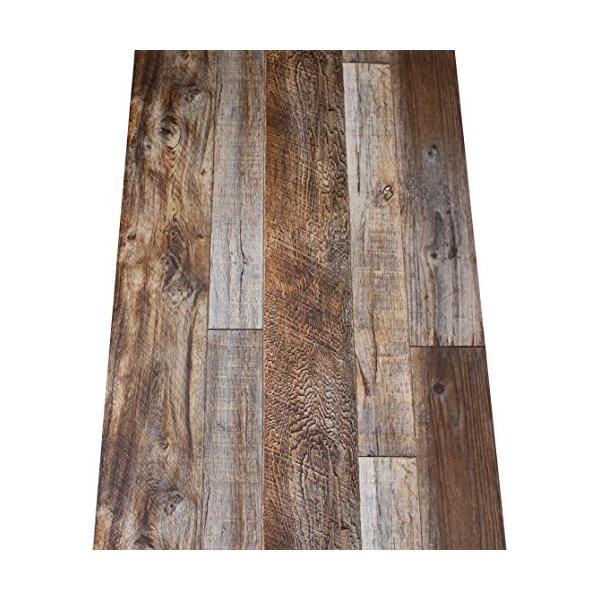 Haokhome 本物 5005 ヴィンテージウッド木の壁紙ブラウン ブルー木製の板壁紙壁画ホームキッチンバスルーム装飾 53cmx9 5